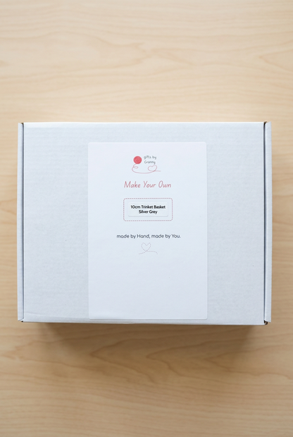 White gifts by Granny Make Your Own crochet basket kit presentation box