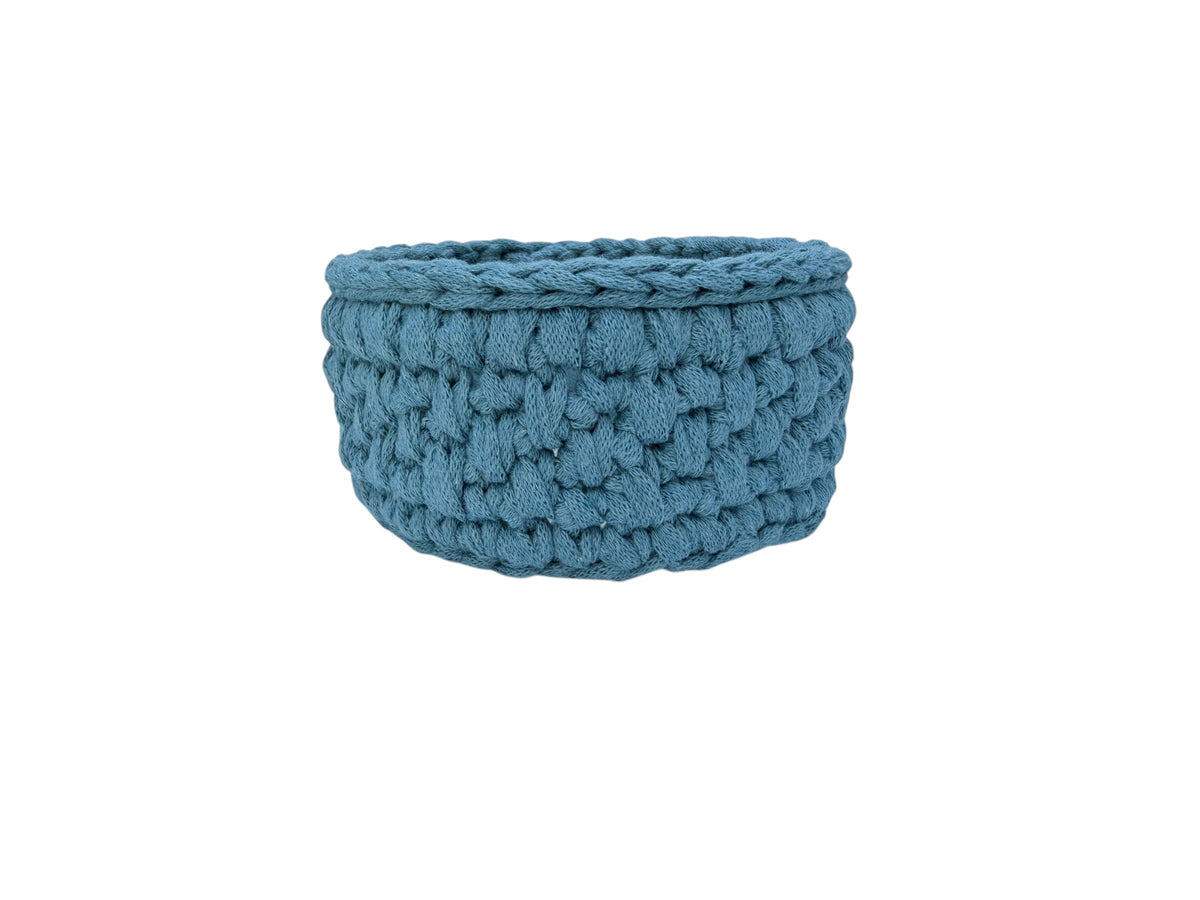 Small Trinket Basket | 10cm Crochet Storage Basket