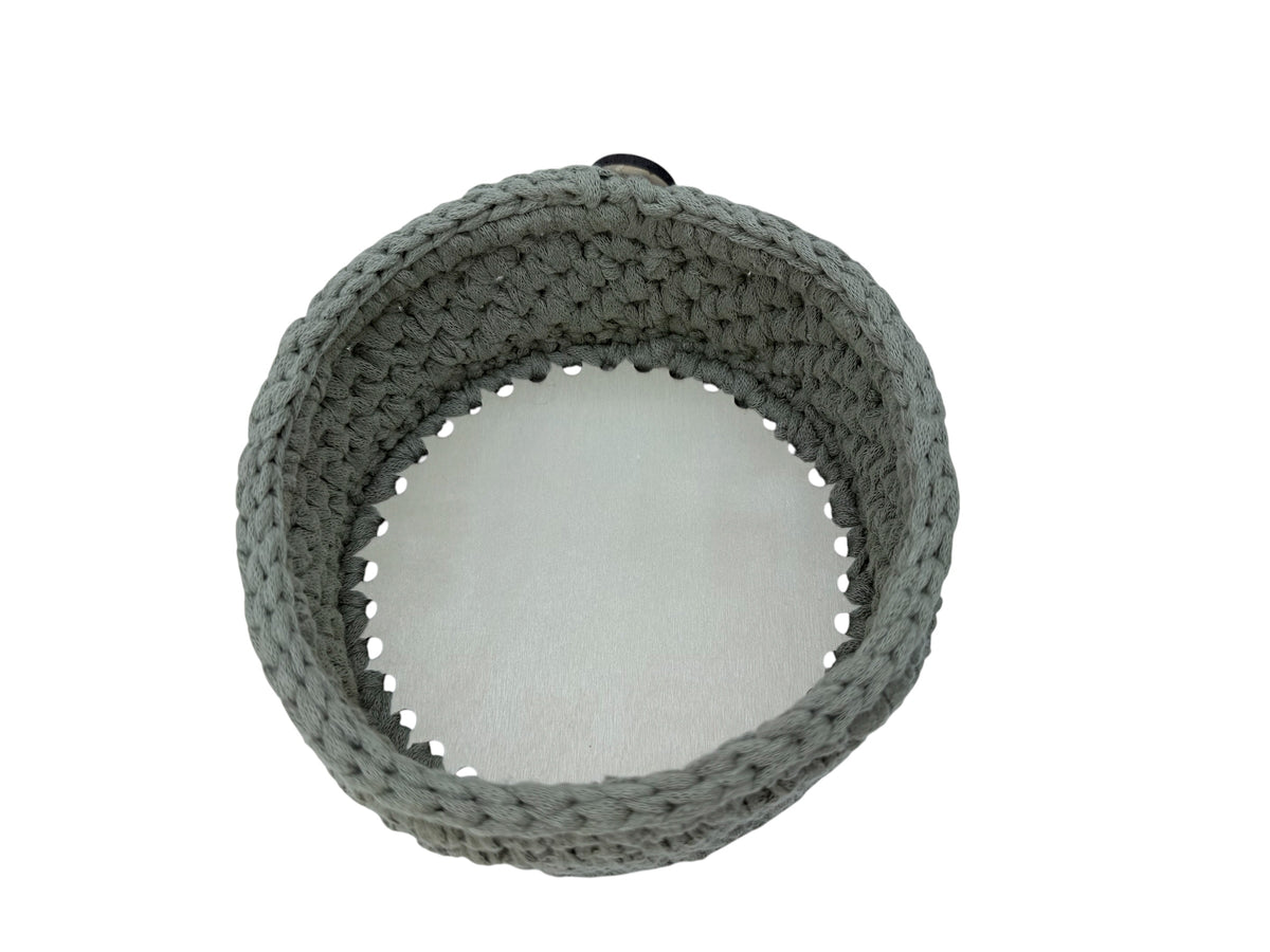 Small Trinket Basket | 10cm Crochet Storage Basket